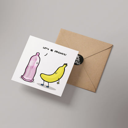 Let's be friends Barnstable and Friends Greetings card 14x14cm