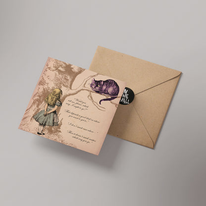 Alice in Wonderland Then it doesnt really Matter Greetings Card 14x14cm