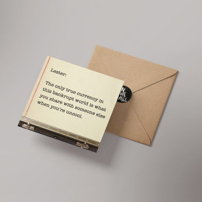 Almost Famous, Lester Movie Quote Greetings Card (14x14cm)