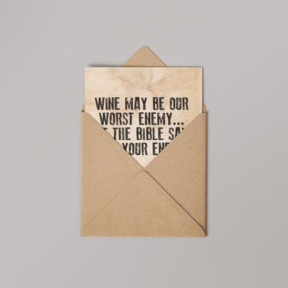 Love Your Enemy Proverb Letter Press Greetings card (Blank Inside)