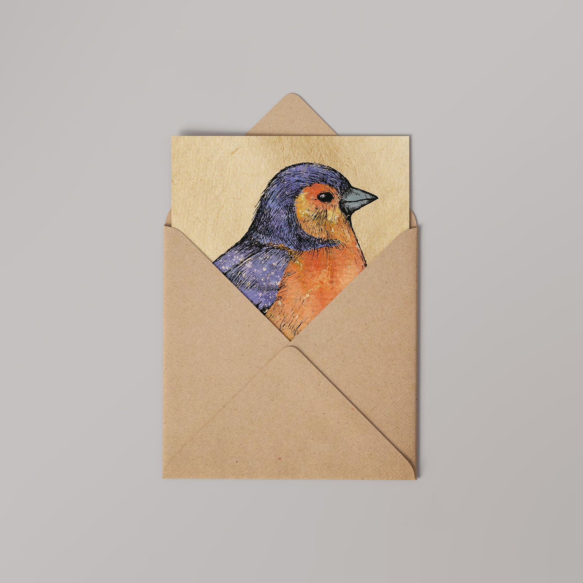 Chaffinch Greetings Card 14x14cm (blank inside)