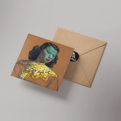Vladimir Tretchikoff - Chinese Girl Greetings Card 14x14cm
