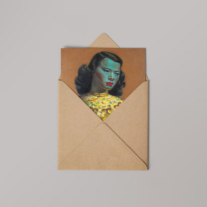 Vladimir Tretchikoff - Chinese Girl Greetings Card 14x14cm