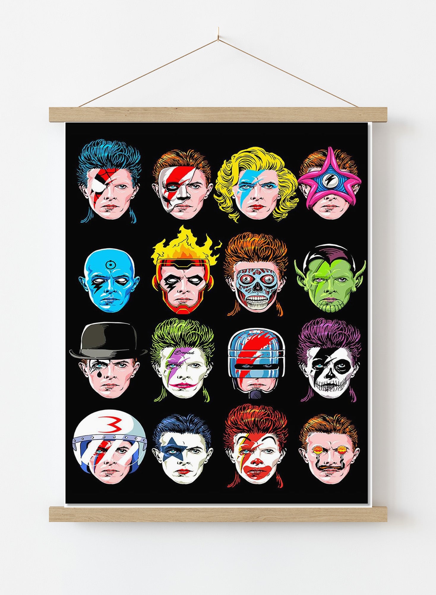 Butcher Billy Floating Heads of David Bowie 61 x 91.5cm Poster 61 x 91.5cm