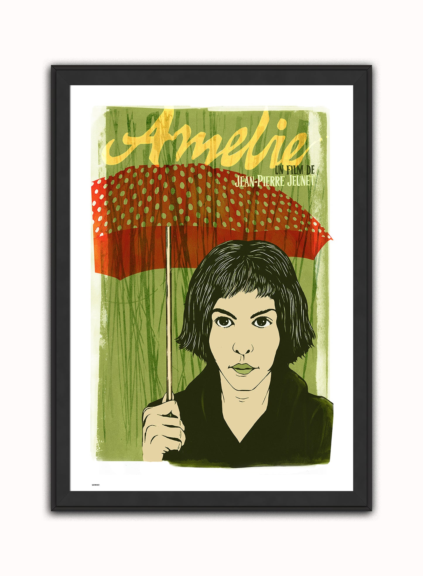 Amelie Vintage Art Wall Art Print 70x50cm Black Frame