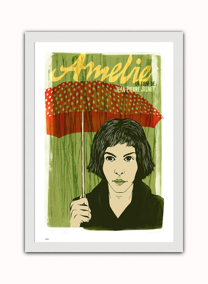 Amelie Vintage Art Wall Art Print 70x50cm White Frame