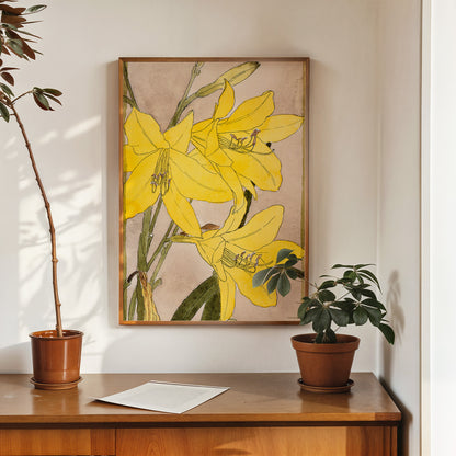 Yellow Daylily by Hannah Borger Overbeck Print – Hannah Borger Overbeck Vintage Art Wall Art 50x70cm