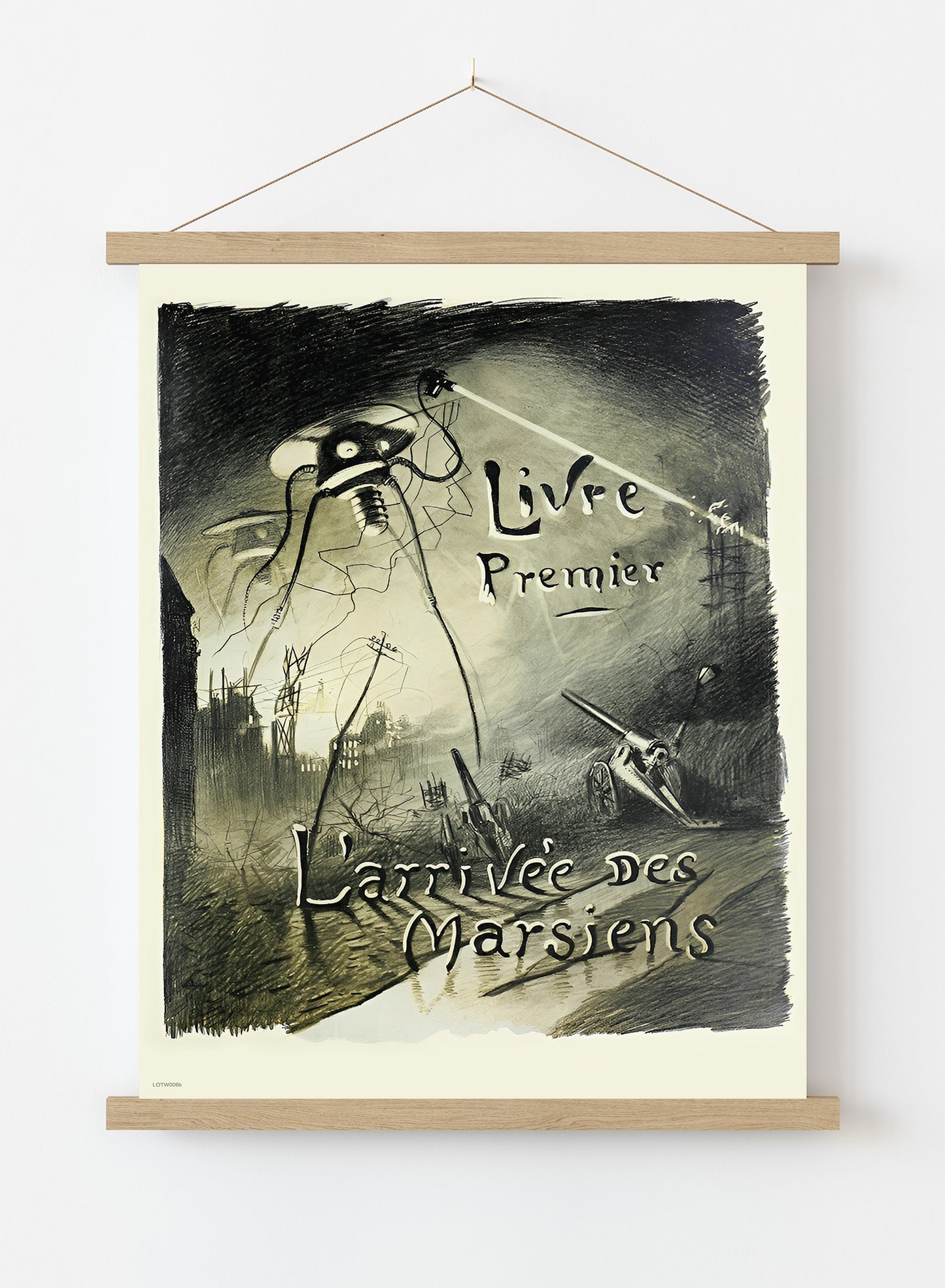 War of the Worlds French Poster Vintage Poster Wall Art Print 50x70cm Poster Hanger