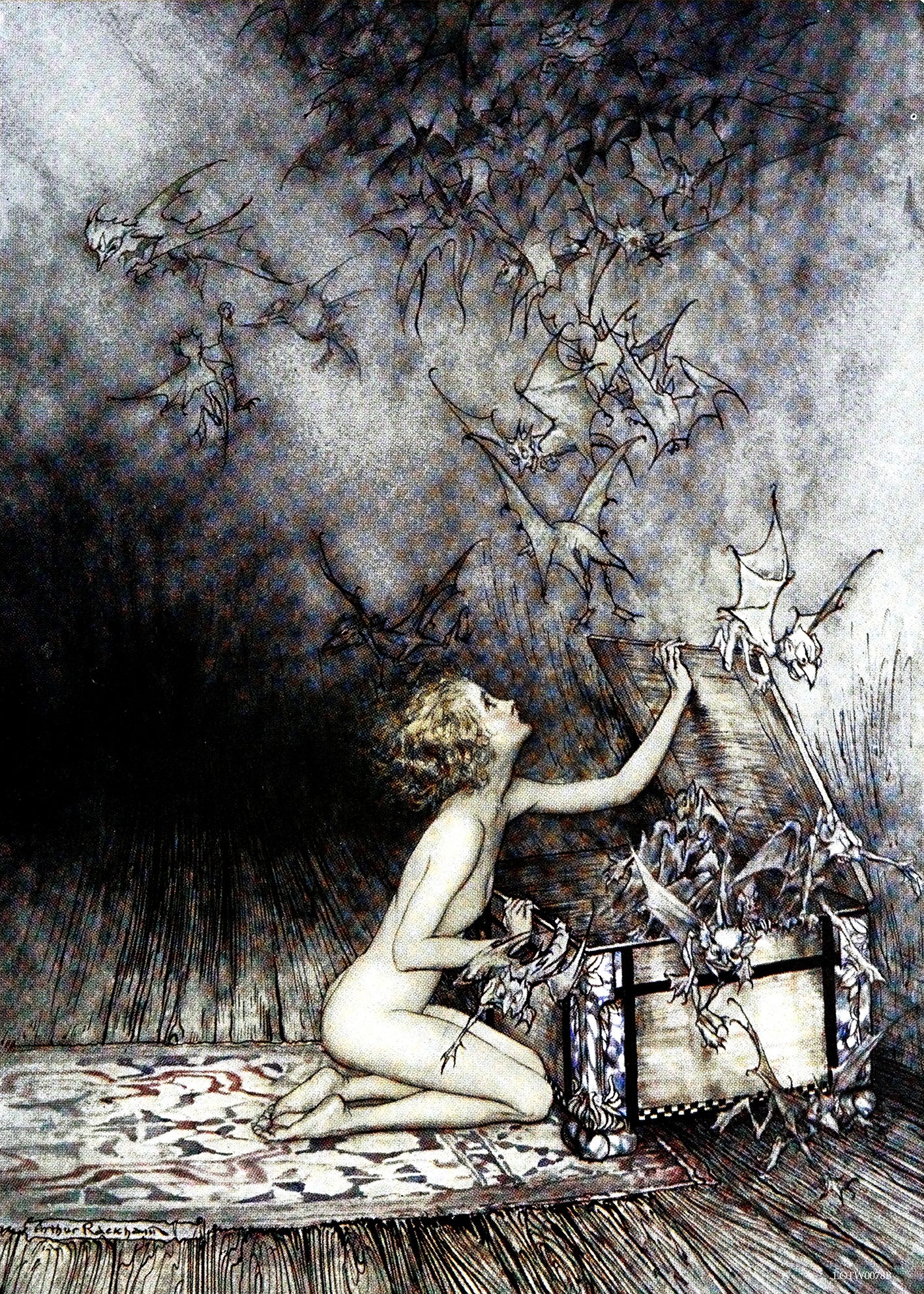 Pandora's Box by Arthur Rackham 50x70cm Art Print