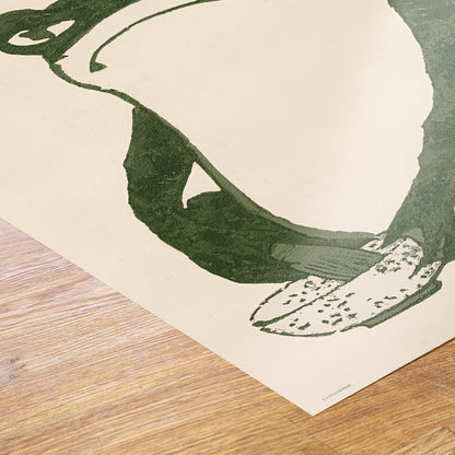 Japanese Angry Frog by Matsumoto Hoji Print – Matsumoto Hoji Japanese Wall Art 50x70cm