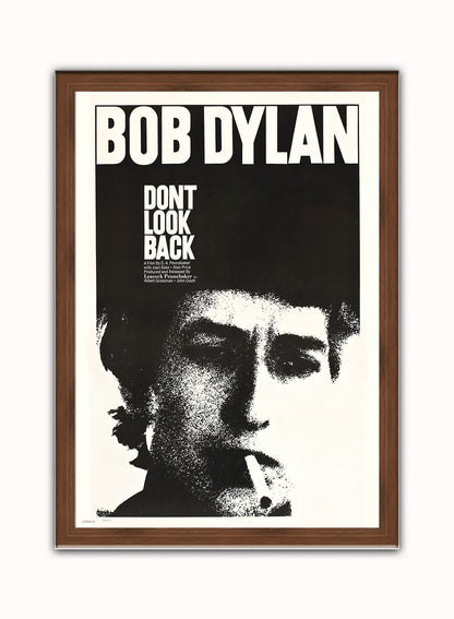 Bob Dylan Don't look Back Poster Art Print Vintage Poster Wall Art Print 50x70cm Dark Wood Frame