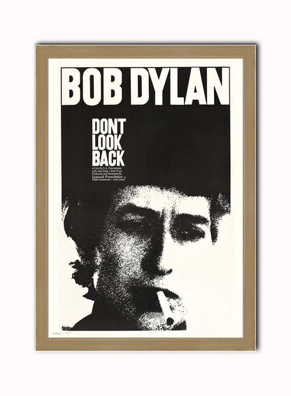 Bob Dylan Don't look Back Poster Art Print Vintage Poster Wall Art Print 50x70cm Light Wood Frame