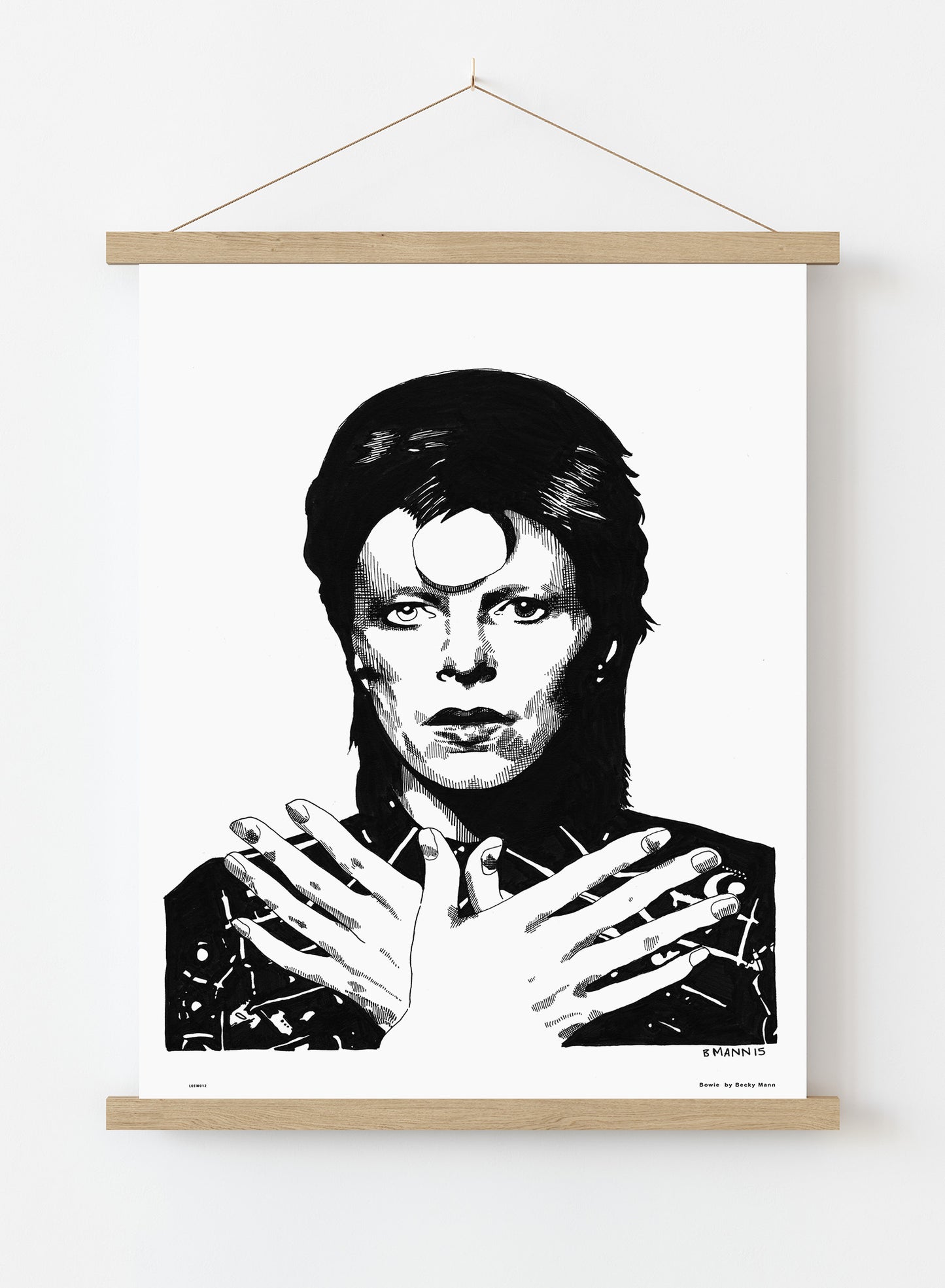 David Bowie Vintage Art Wall Art Print 70x50cm Poster Hanger