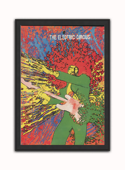 JIMI HENDRIX Promotion Poster 1970 Vintage Poster Wall Art Print 50x70cm Black Frame