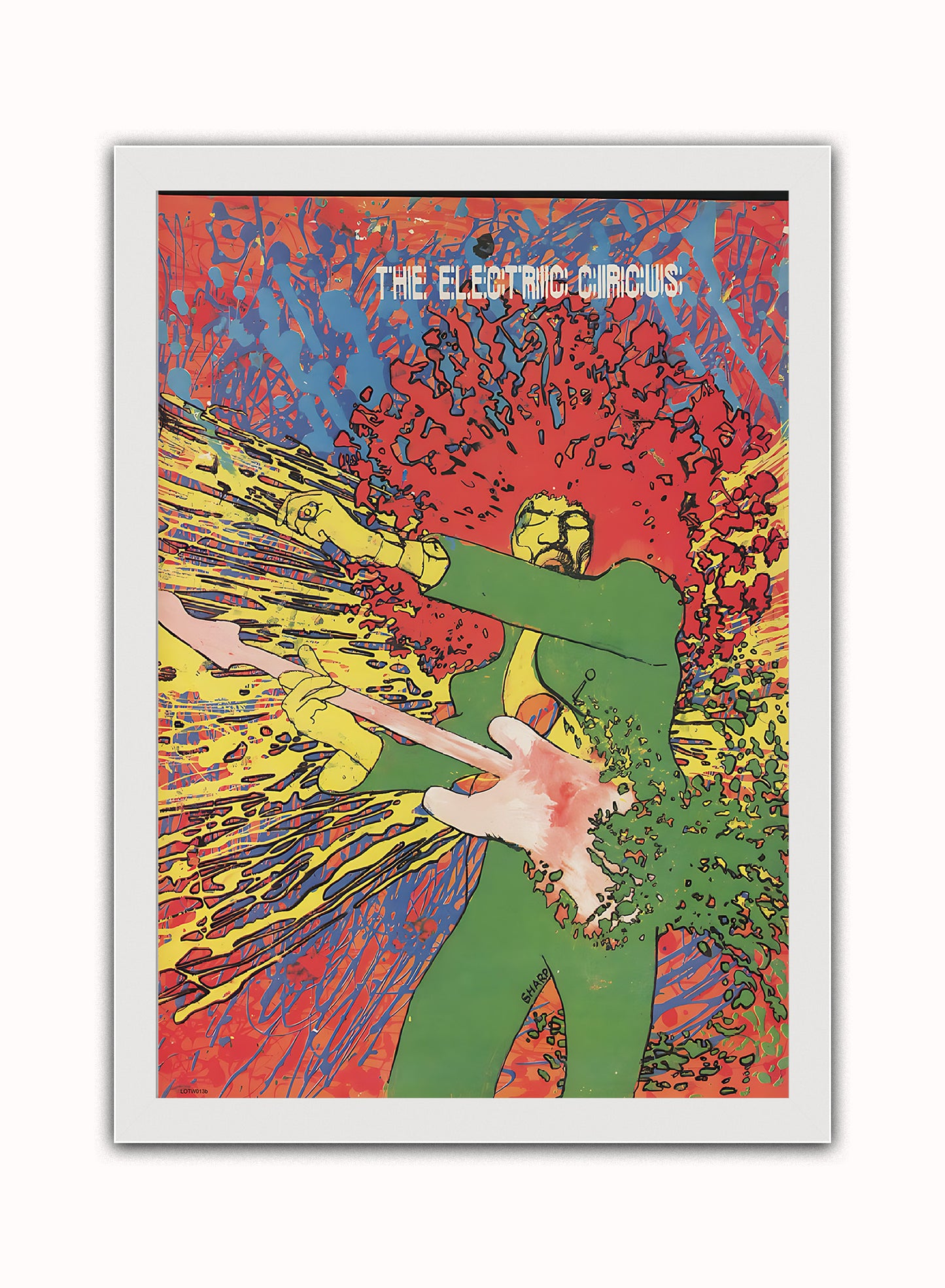 JIMI HENDRIX Promotion Poster 1970 Vintage Poster Wall Art Print 50x70cm White Frame