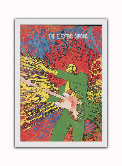 JIMI HENDRIX Promotion Poster 1970 Vintage Poster Wall Art Print 50x70cm White Frame