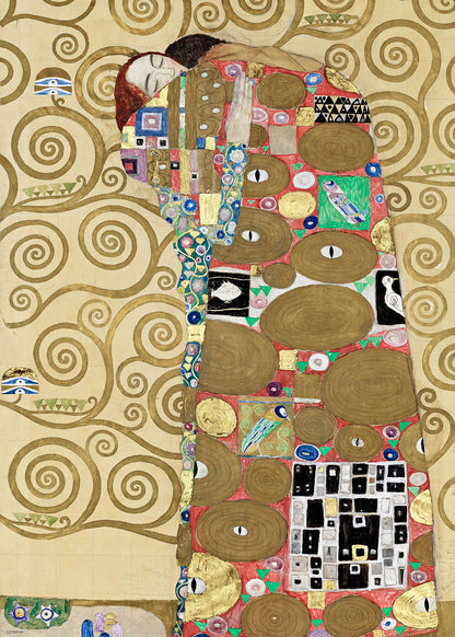 Fulfillment by Gustav Klimt Print – Gustav Klimt Vintage Art Wall Art 50x70cm