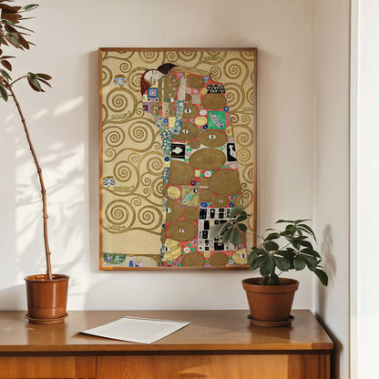Fulfillment by Gustav Klimt Print – Gustav Klimt Vintage Art Wall Art 50x70cm