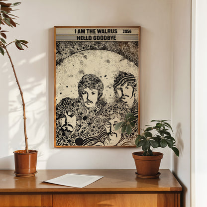The Beatles "I am the Walrus" Advertisement 1967 Poster Vintage Poster Wall Art Print 50x70cm