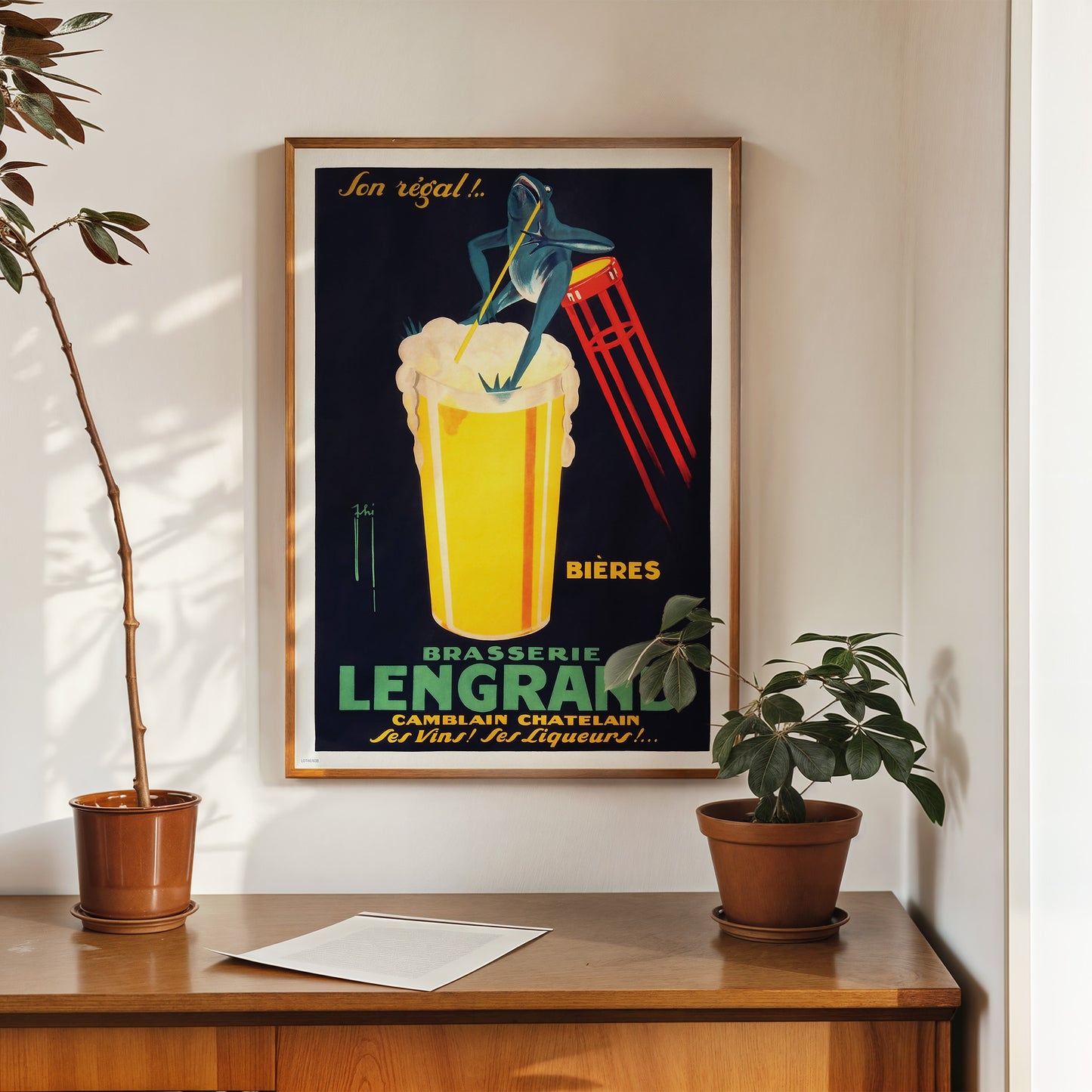 Brasserie Lengrand,Vintage Poster by Nover G. Piana Print – Nover G. Piana Vintage Poster Wall Art 50x70cm
