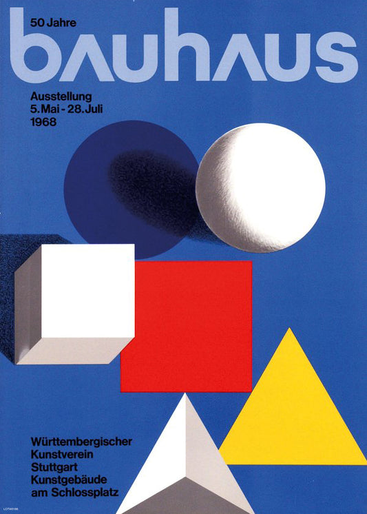 Bauhaus Poster designed by Herbert Bayer 50x70cm Art Print