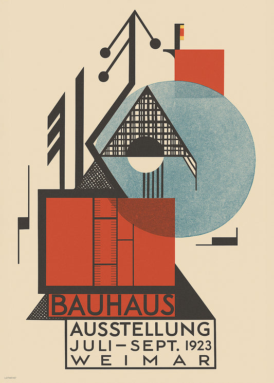 Bauhaus Exhibition 1923 (Bauhaus Ausstellung by Rudolf Baschant 50x70cm Art Print