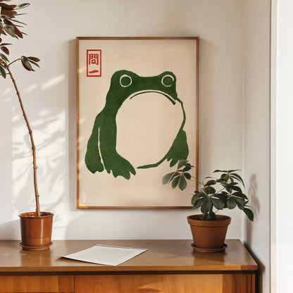 Japanese Grumpy Toad by Matsumoto Hoji Print – Matsumoto Hoji Japanese Wall Art 50x70cm