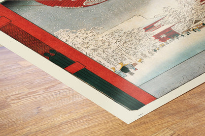 Kinryuzan Temple Hiroshige 70x50cm Art Print