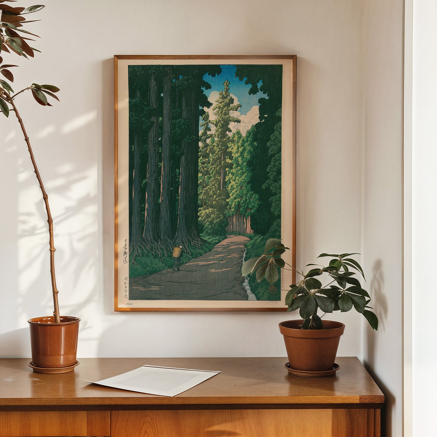 Road to Nikko Japanese Poster by artist Kawase Hasui Print – artist Kawase Hasui Japanese Wall Art 50x70cm