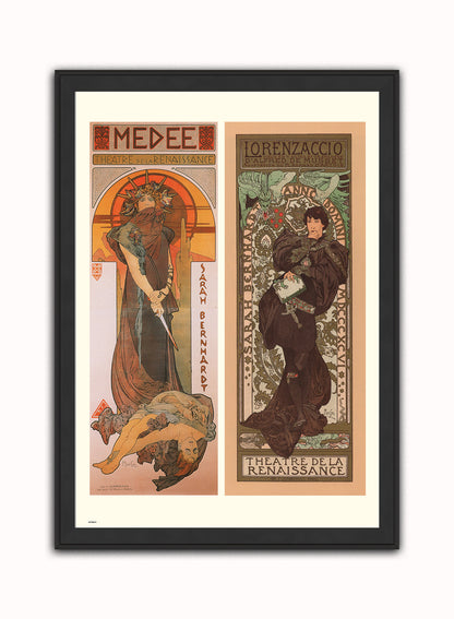 Alphonse Mucha Medee Art nouveau Vintage Art Wall Art Print 70x50cm Black Frame
