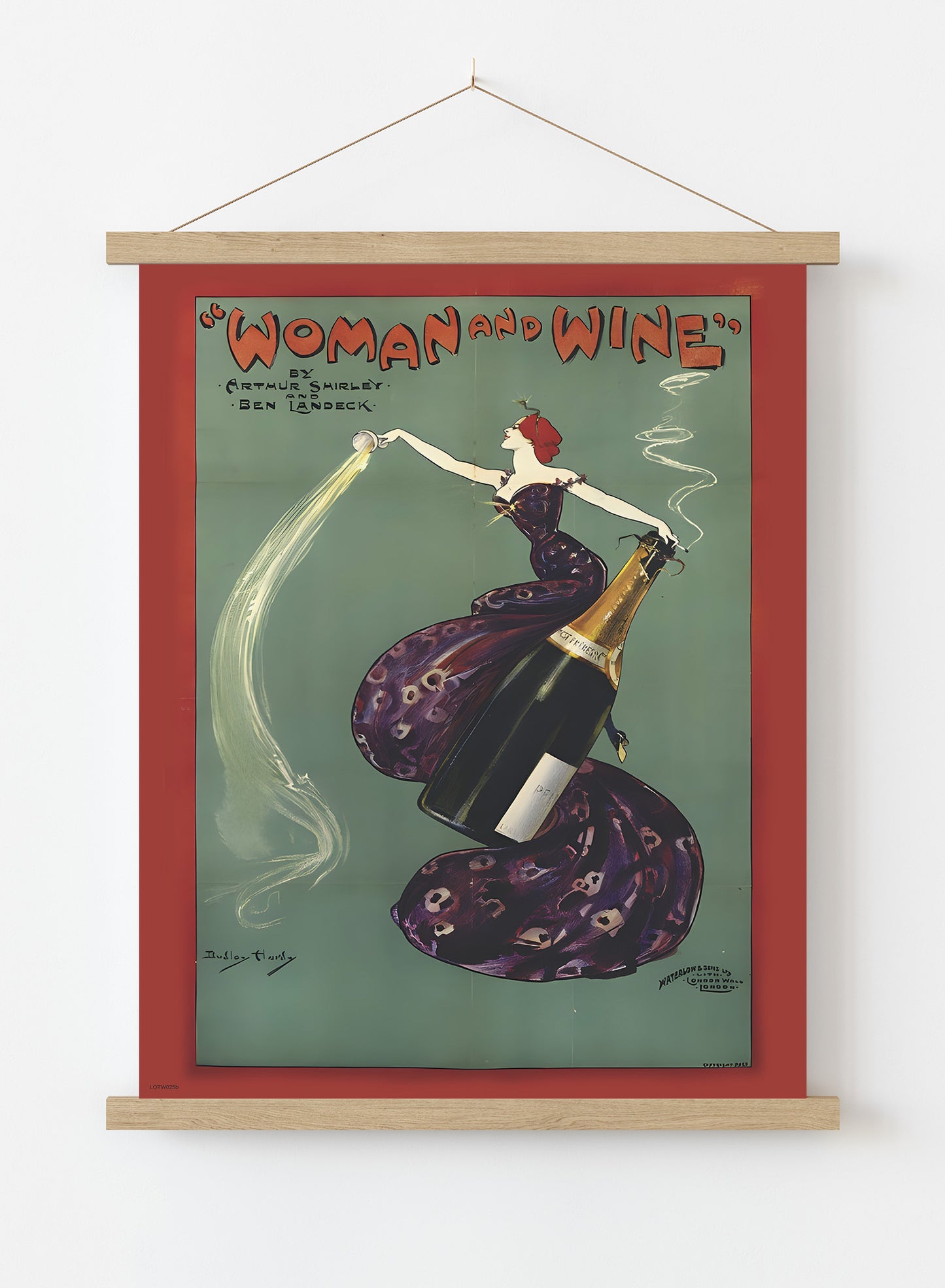 Woman and Wine, 1899 Vintage Poster by Dudley Hardy Print – Dudley Hardy Vintage Poster Wall Art 50x70cm Poster Hanger