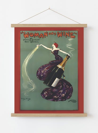 Woman and Wine, 1899 Vintage Poster by Dudley Hardy Print – Dudley Hardy Vintage Poster Wall Art 50x70cm Poster Hanger