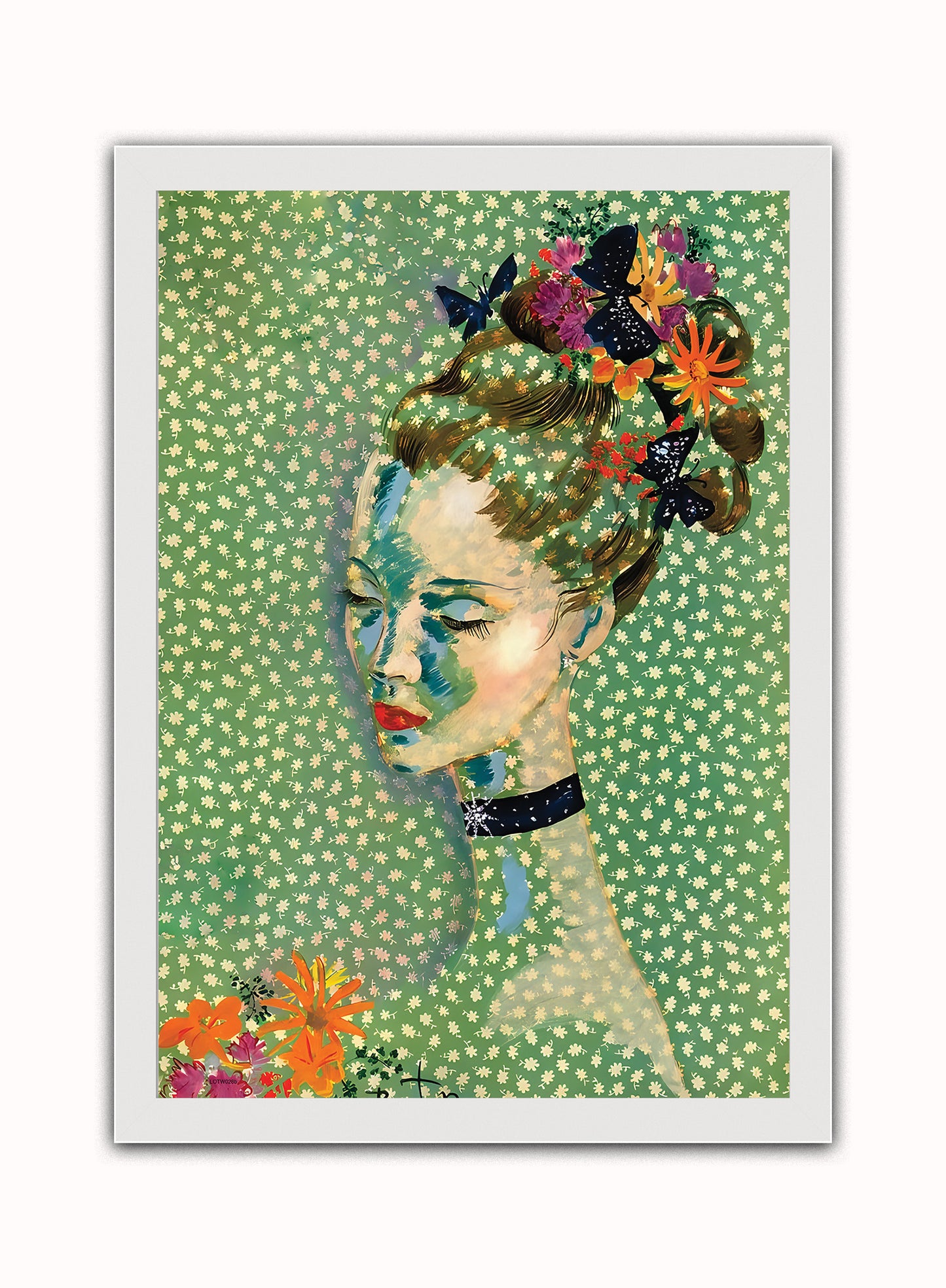 Cecil Beaton Fashion Art Print Vintage Art Wall Art Print 50x70cm White Frame