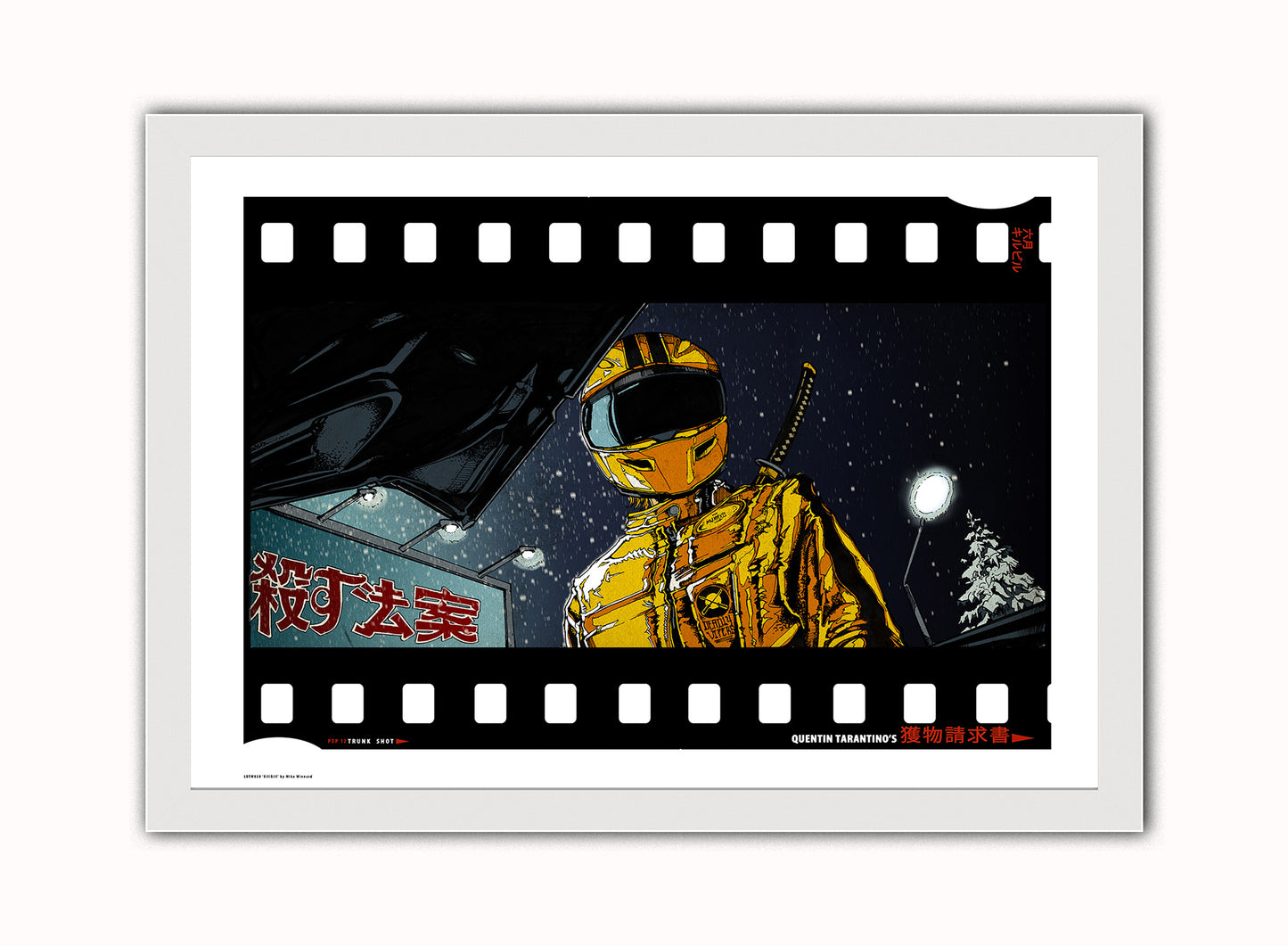 Kill Bill Vintage Art Wall Art Print 70x50cm White Frame