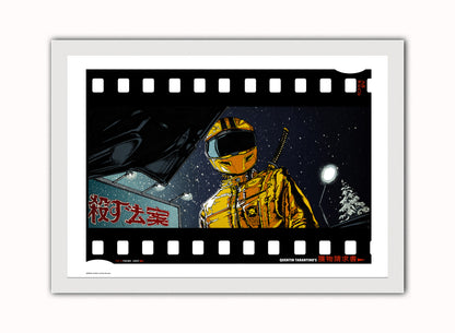 Kill Bill Vintage Art Wall Art Print 70x50cm White Frame