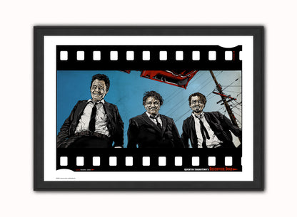 Reservoir Dogs Vintage Art Wall Art Print 70x50cm Black Frame