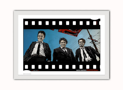 Reservoir Dogs Vintage Art Wall Art Print 70x50cm White Frame