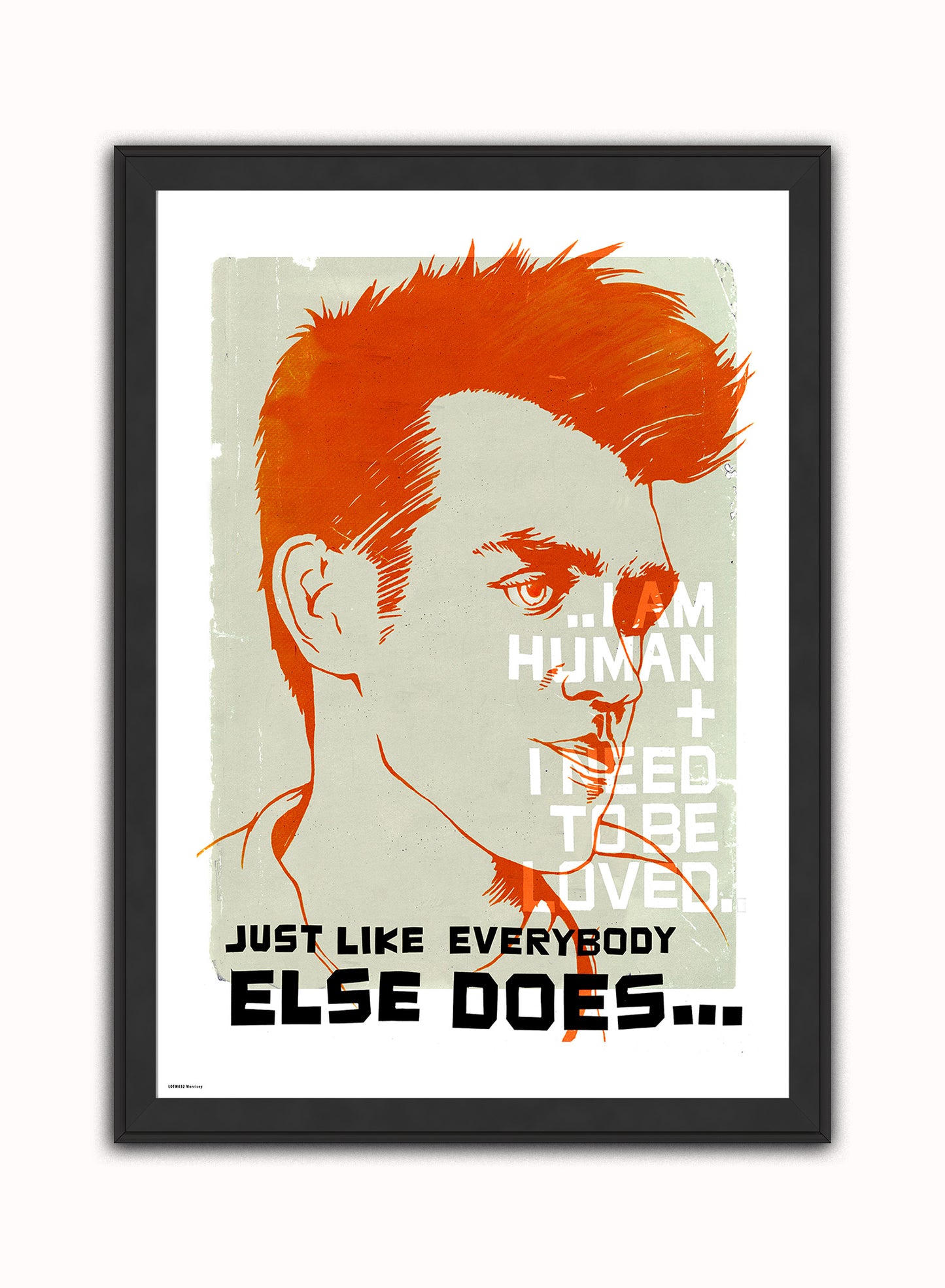 Morrisey Vintage Art Wall Art Print 70x50cm Black Frame