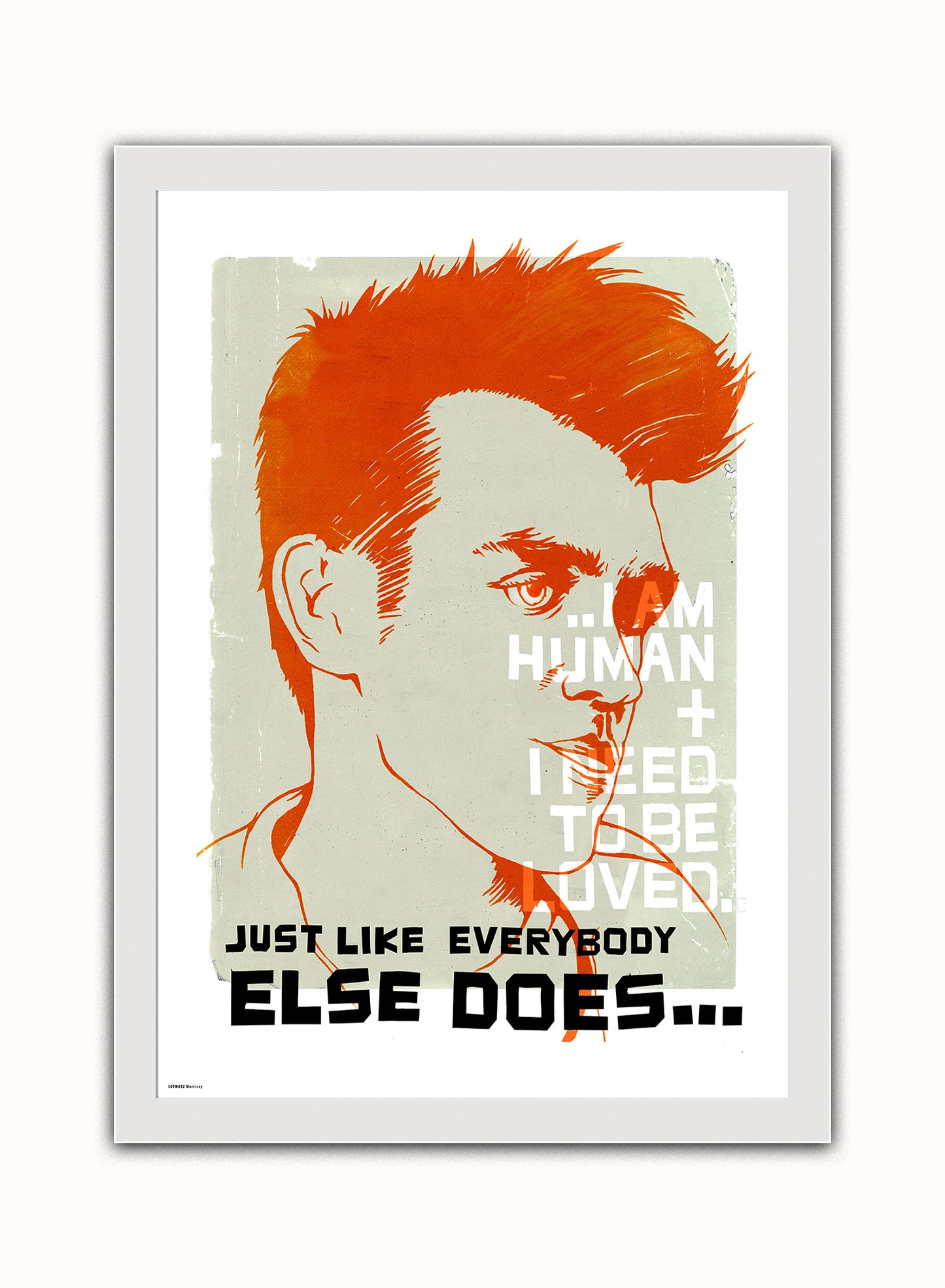 Morrisey Vintage Art Wall Art Print 70x50cm White Frame