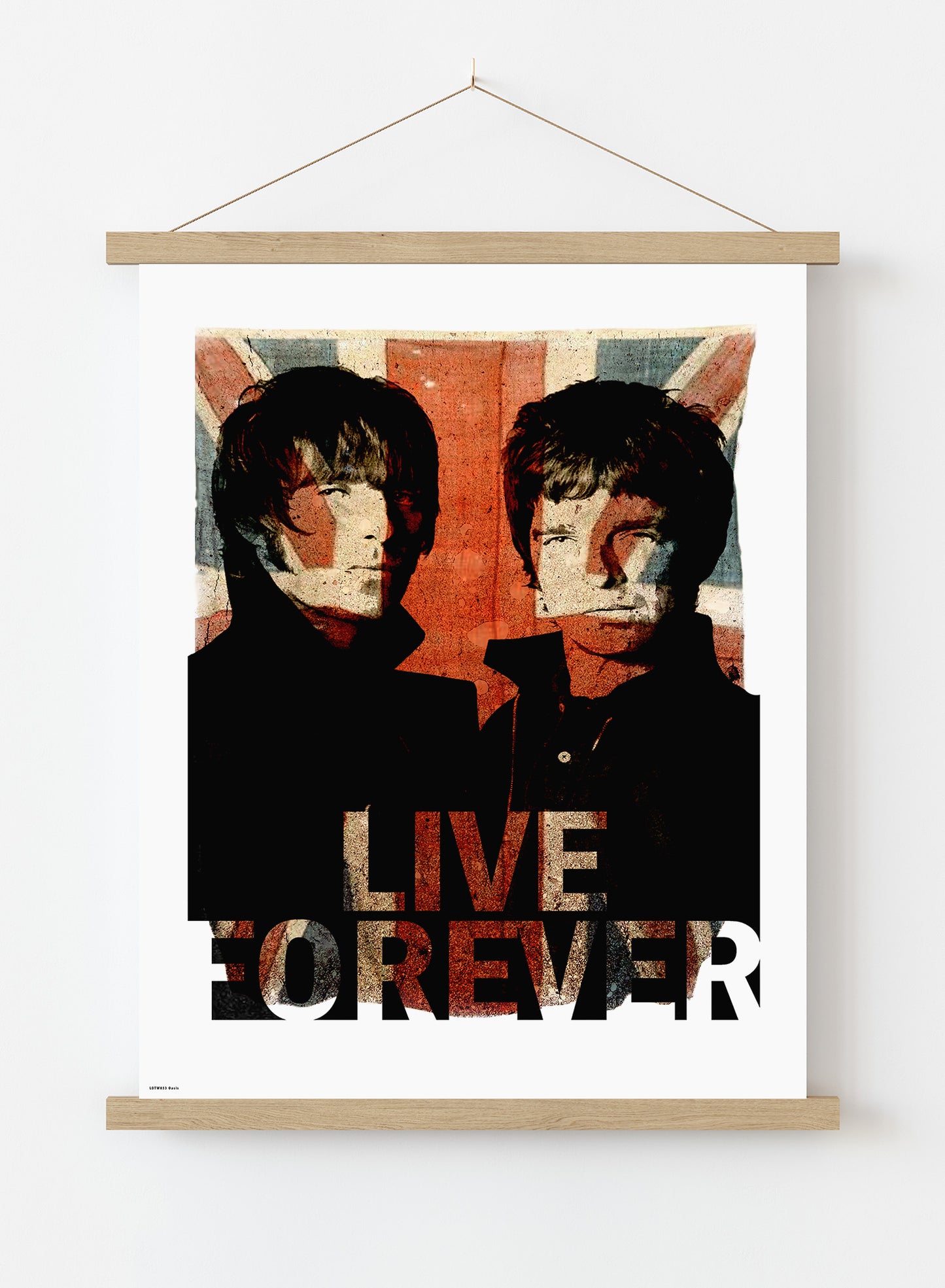 Oasis live forever Vintage Art Wall Art Print 70x50cm Poster Hanger