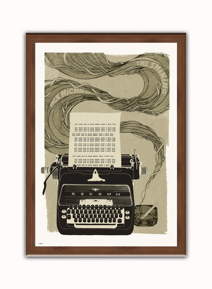 The Shining Vintage Art Wall Art Print 70x50cm Dark Wood Frame