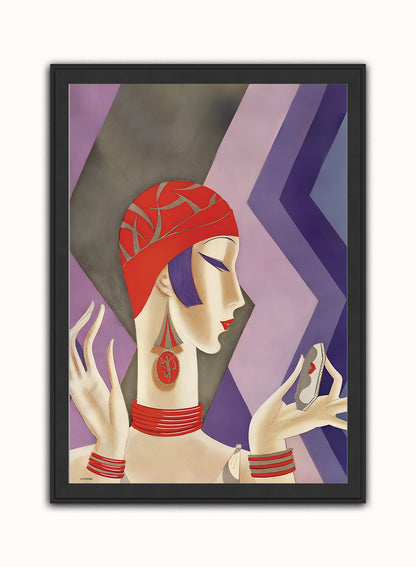 Eduardo Benito Fashion Art Print Featured on Vogue Cover July 1926 Vintage Art Wall Art Print 50x70cm Black Frame