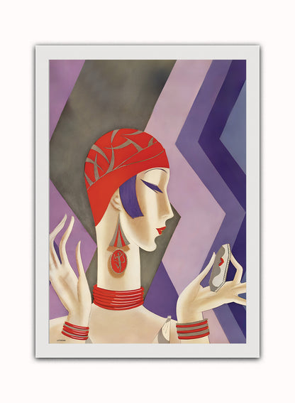Eduardo Benito Fashion Art Print Featured on Vogue Cover July 1926 Vintage Art Wall Art Print 50x70cm White Frame