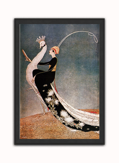 George Wolfe Plank Fashion Art Print featured on Vogue Cover April 1918 Vintage Art Wall Art Print 50x70cm Black Frame
