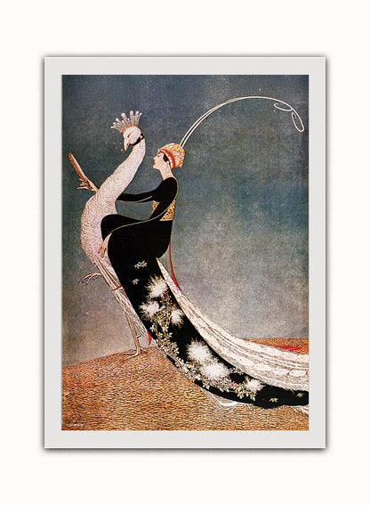 George Wolfe Plank Fashion Art Print featured on Vogue Cover April 1918 Vintage Art Wall Art Print 50x70cm White Frame