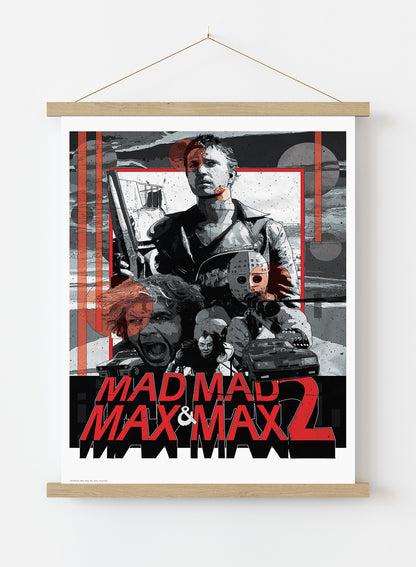 Mad Max Vintage Art Wall Art Print 50x70cm Poster Hanger
