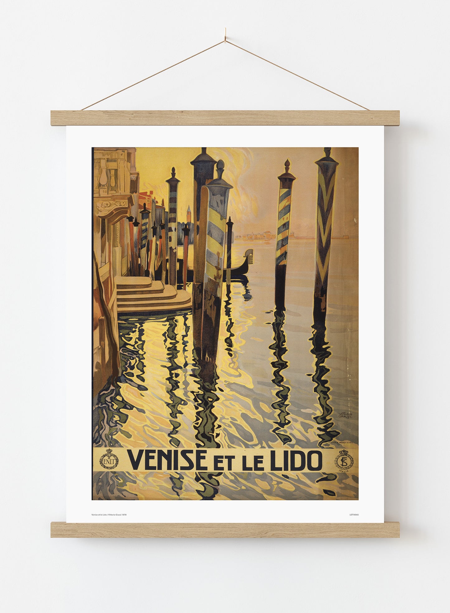 Venise et le Lido - Vittorio Grassi 1878 Art Print Poster Vintage Poster Wall Art Print 50x70cm Poster Hanger