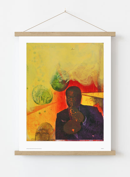 Adi Holzer Werksverzeichnis Satchmo (Louis Armstrong) Art Print Poster Vintage Poster Wall Art Print 50x70cm Poster Hanger