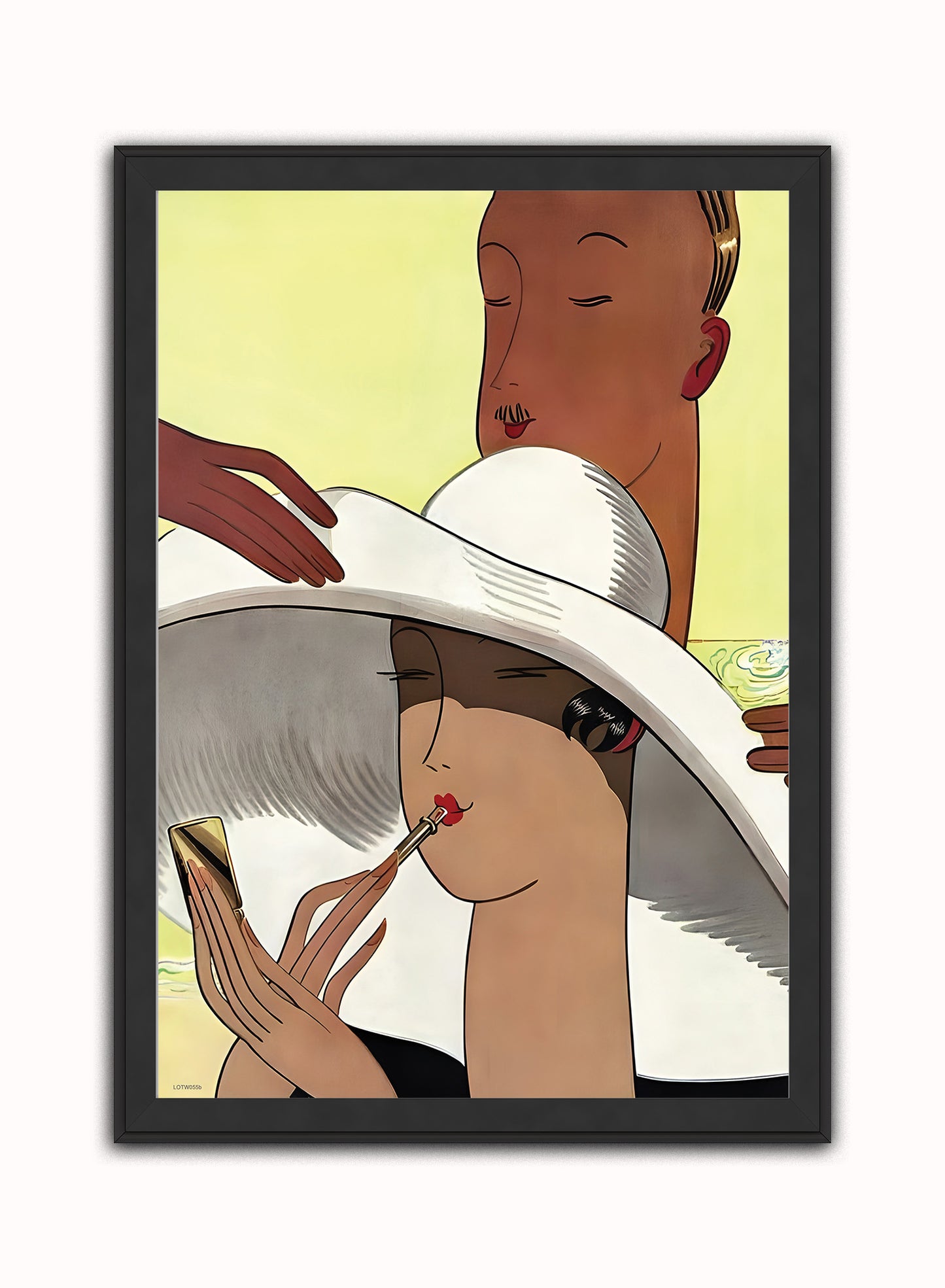 Marion Wildman , Fashion Art Print Featured on Vanity Fair Cover June 1929 Vintage Art Wall Art Print Black Frame