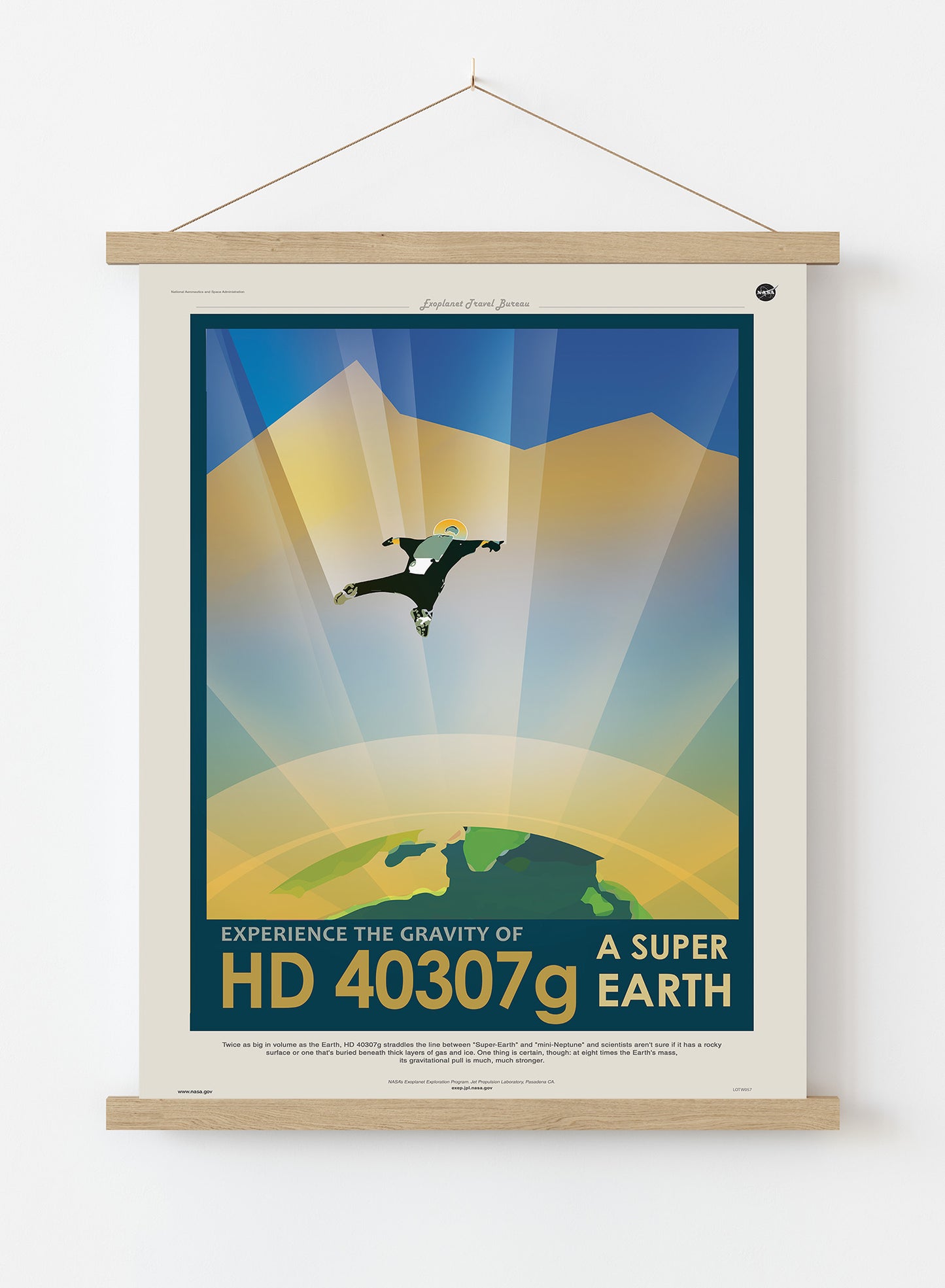 hd40307G, Space Travel, Tourism NASA, Anti Gravity, Solar System, Planets Art Print Poster Vintage Poster Wall Art Print 50x70cm Poster Hanger